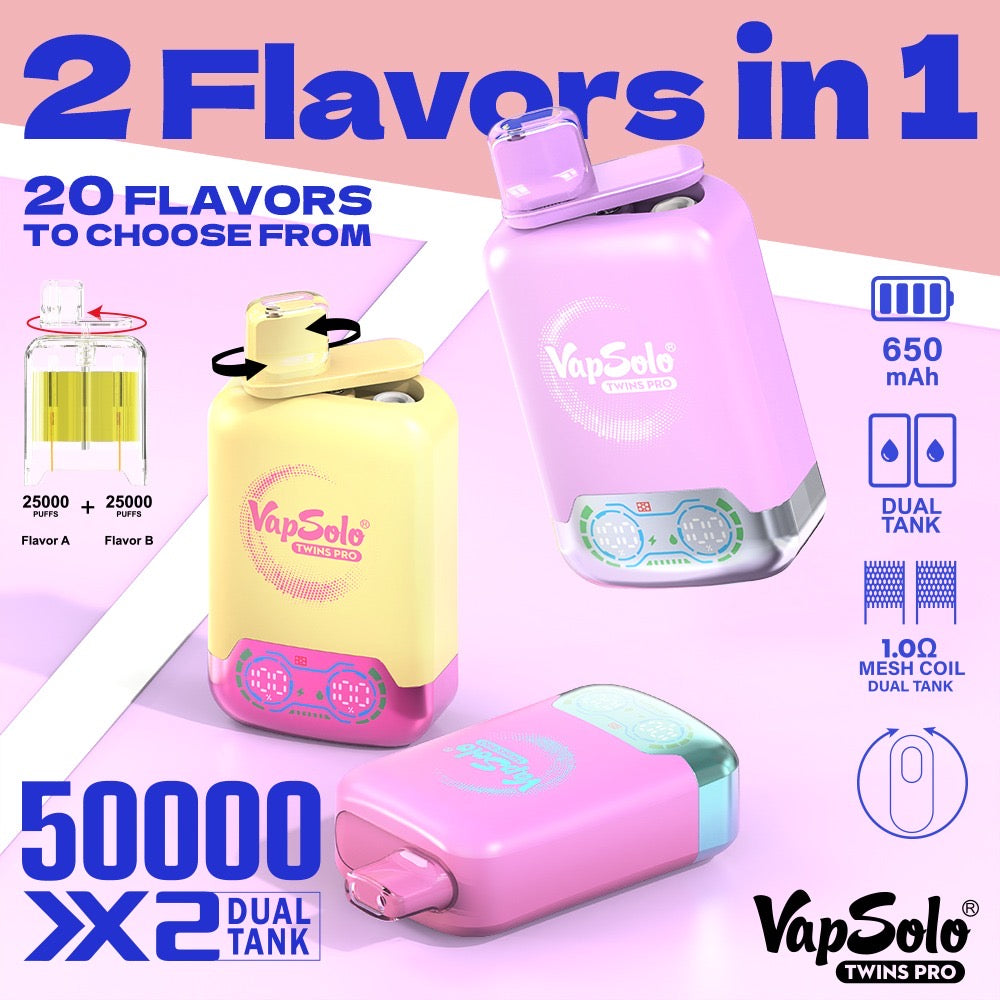 VAPSOLO TWINS PRO 50K Doble Sabor