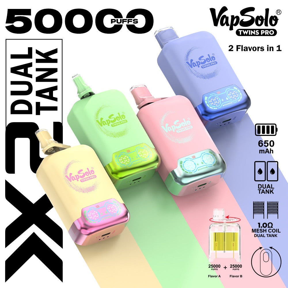 VAPSOLO TWINS PRO 50K Doble Sabor