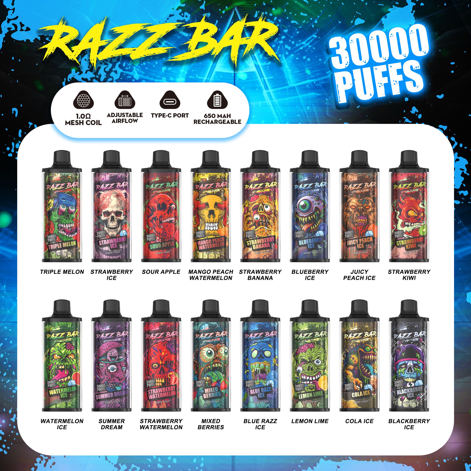 RazzBar 30000 Puffs Vaper Desechable Potente Y Duradero Aivono razzbar-30000-puffs-vaper-desechable-potente-y-duradero-aivono