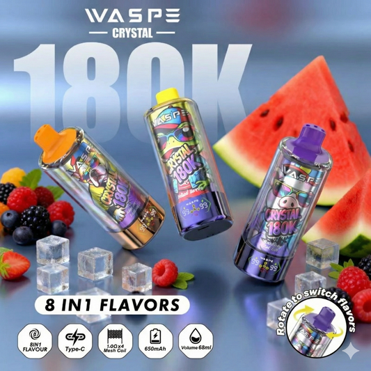 WASPE CRYSTAL 180K Puffs 8en1
