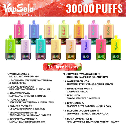 VAPSOLO TRIPLE 30000puff (Nuevos Sabores)