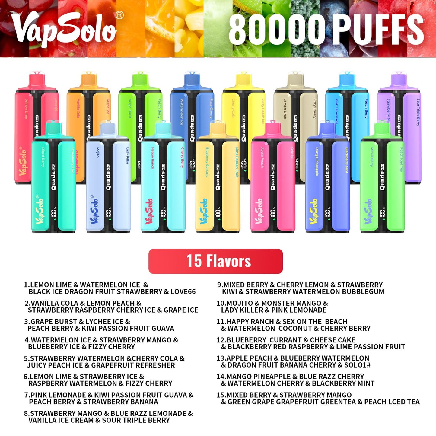 VAPSOLO Quads 80k 4en1