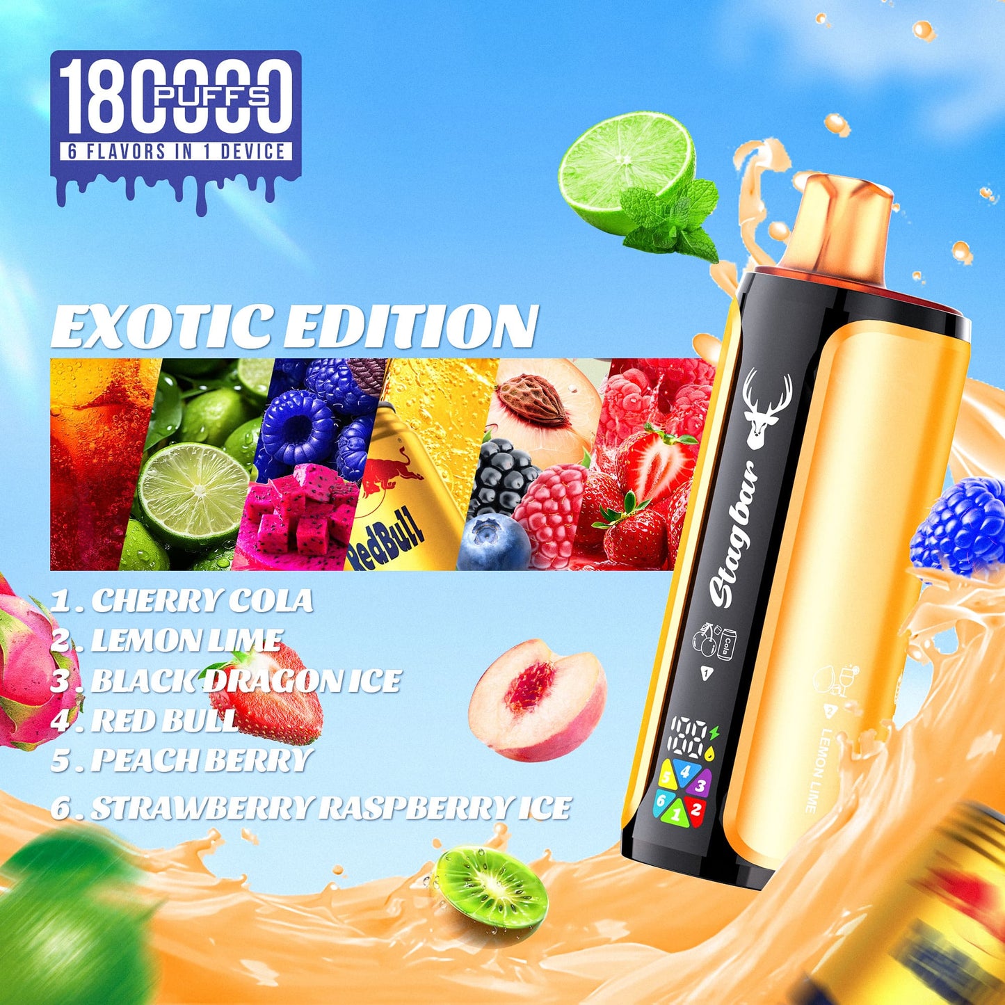 StagBar 6en1 180.000 Puffs