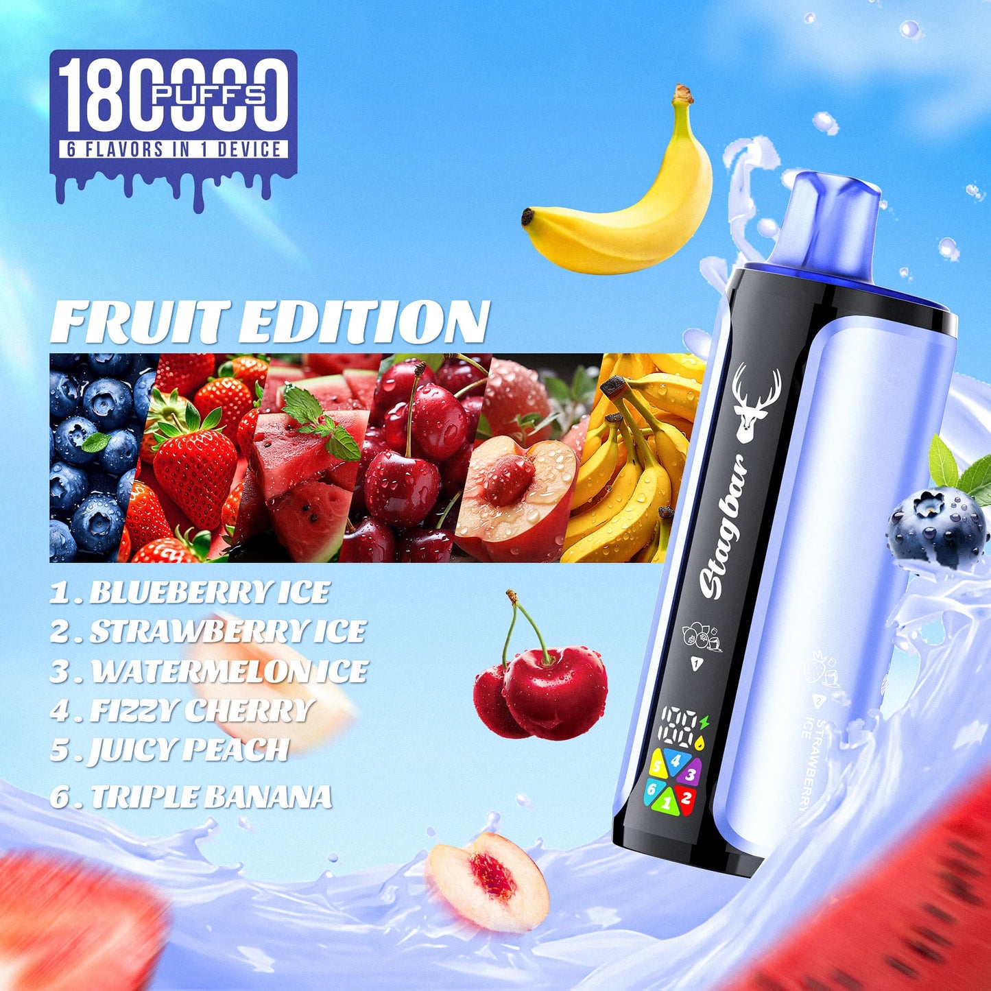 StagBar 6en1 180.000 Puffs