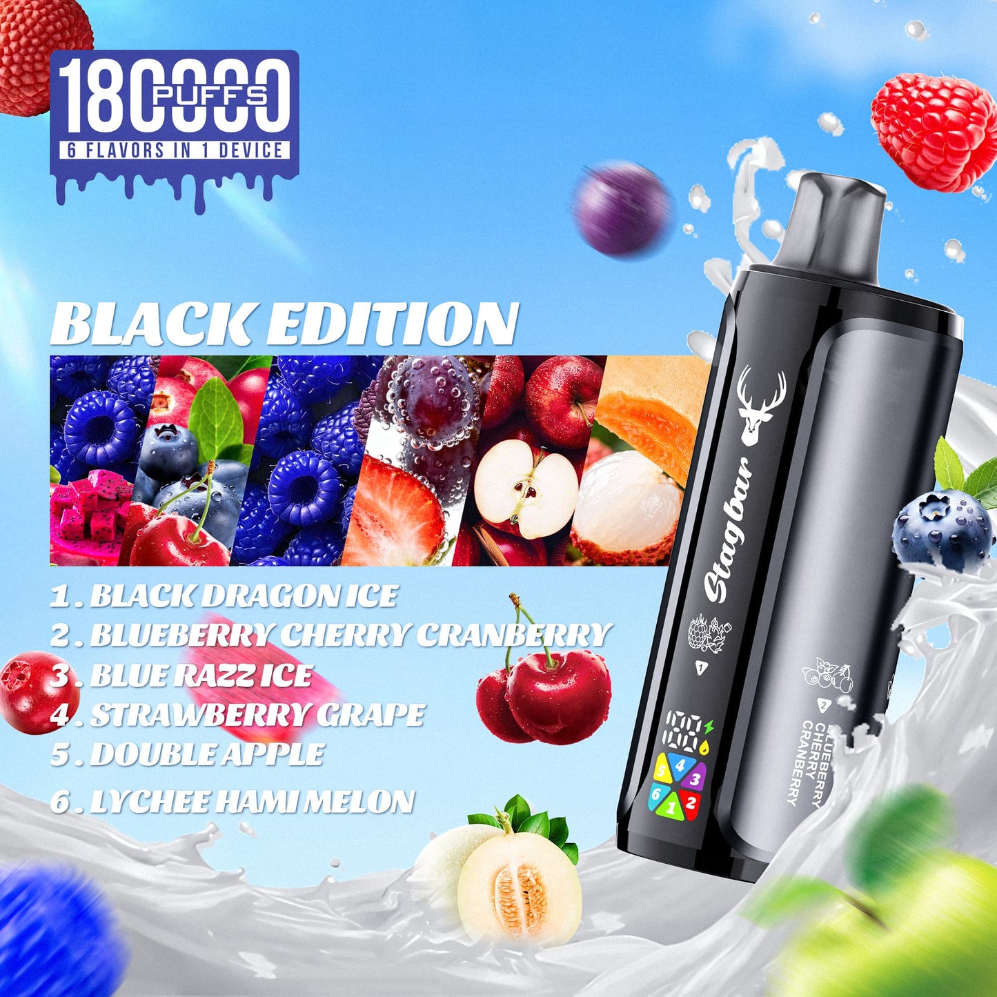 StagBar 6en1 180.000 Puffs