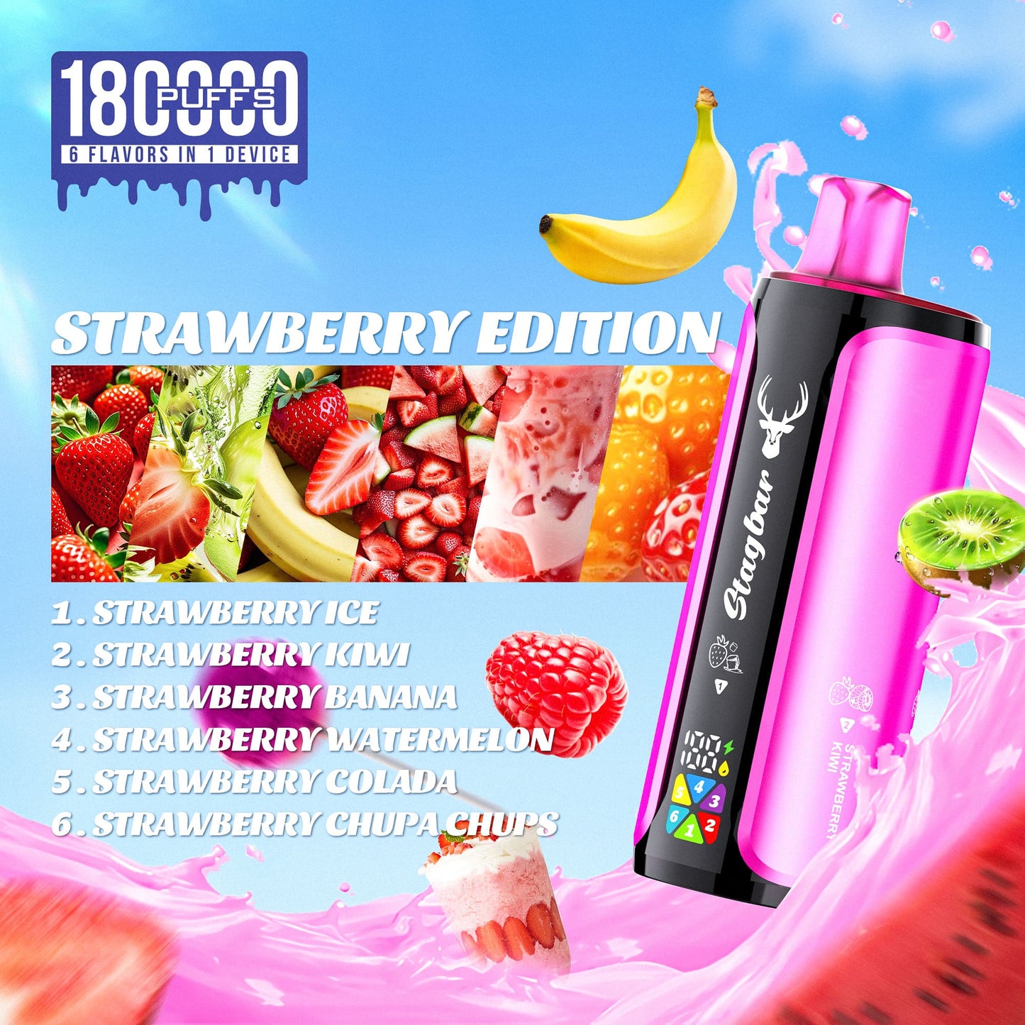 StagBar 6en1 180.000 Puffs