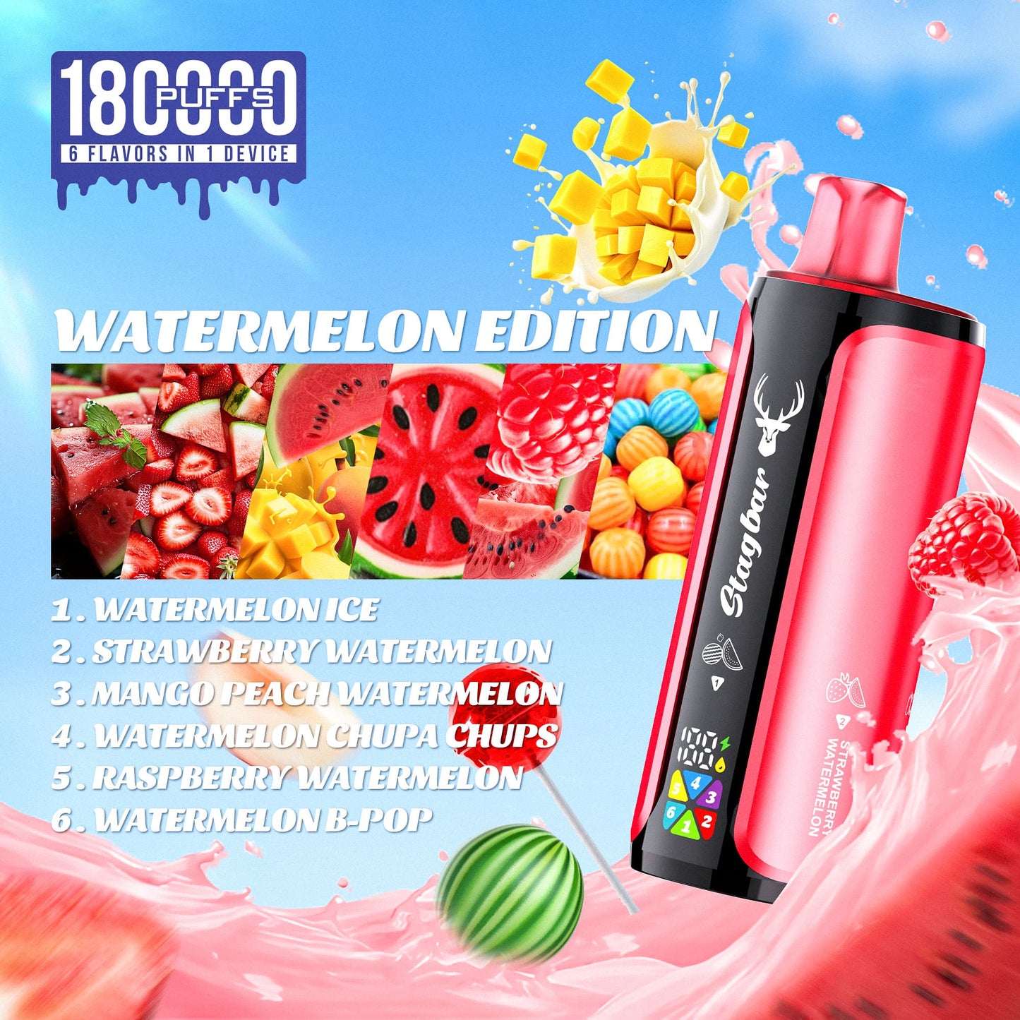 StagBar 6en1 180.000 Puffs
